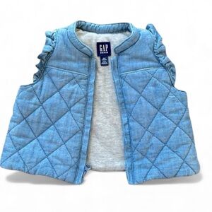 GAP | Baby Denim Collection Light Wash Cham Puff Vest